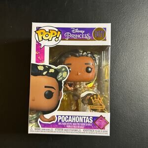 Disney Princess - Funko Pop Pocahontas w/ Pin #1077 (Gold Metallic Exclusive)